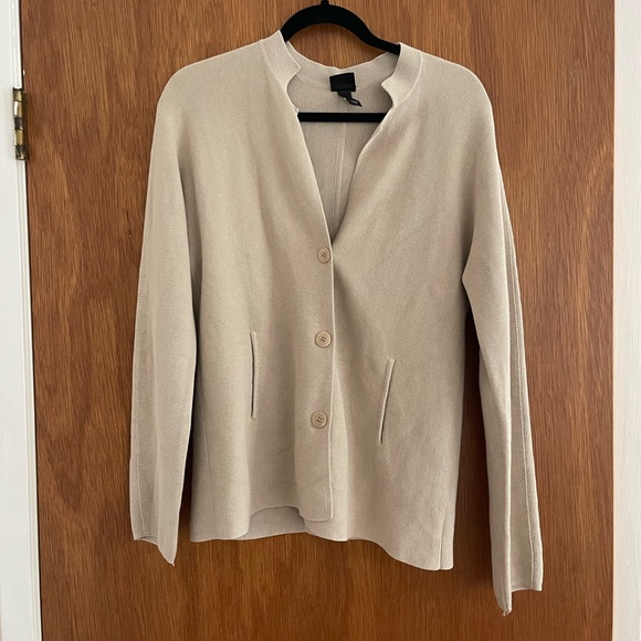 Eileen Fisher Button Up Silk Cardigan - Picture 2 of 8
